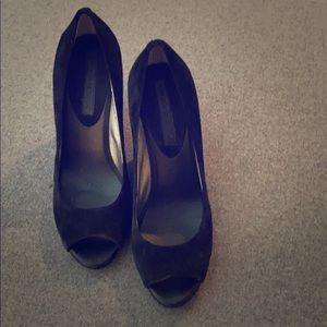 Banana Republic black suede wedges